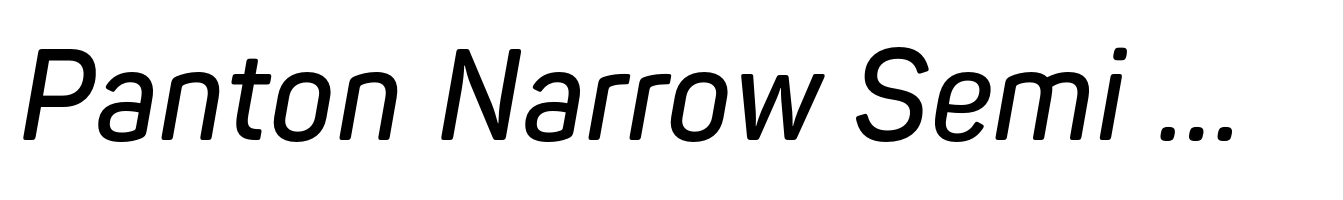 Panton Narrow Semi Bold Italic